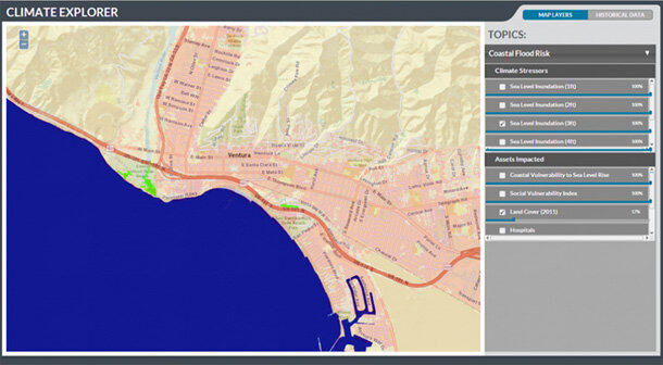 Screenshot of interactive map showing Surfers' Point