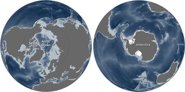 Polar bathymetry maps