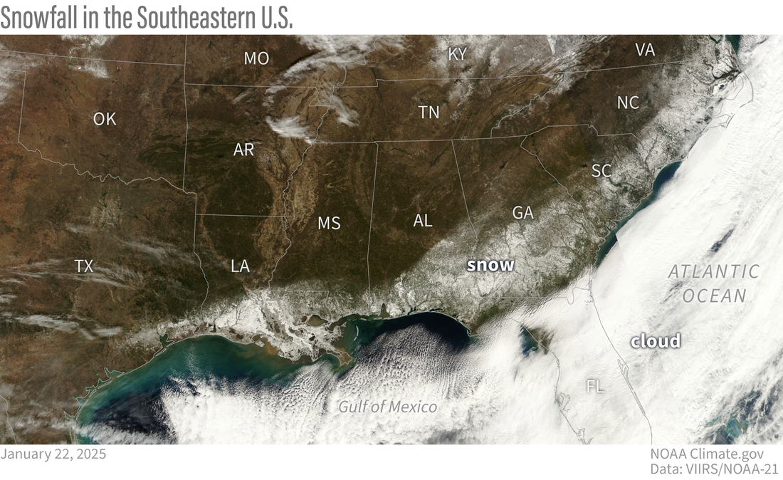 Historic January 2025 snowstorm within the Southern U.S.