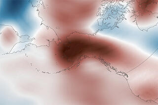 Map image for Alaska unseasonably warm in January 2014