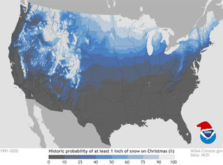 Map image for Are you dreaming of a white Christmas?