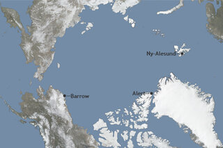 Map image for 2013 Arctic Report Card: Atmospheric Soot Decreasing Over High Arctic