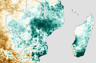 Map image for Southeastern Africa’s monsoon goes from dry to deluge
