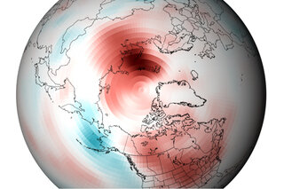 Map image for Arctic temperature patterns: 2012 and 2001-2011