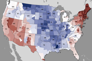 Map image for October 2012 Ends 16-month Stretch of Above-Average Nationwide Temperatures