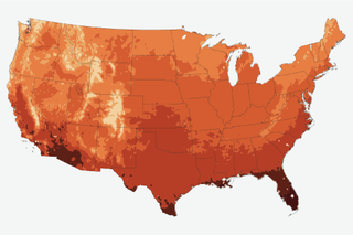 Map image for U.S. energy savings due to global warming? Not so fast... 
