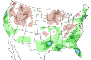 Map image for How does El Niño affect U.S. spring precipitation? 