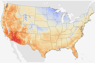 Map image for Hot temperatures roast the western United States