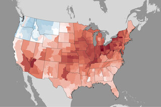 Map image for At End of May, Year-to-date Temperature Warmest on Record