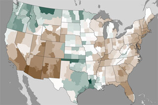 Map image for A dry beginning for 2012 across much of U.S.