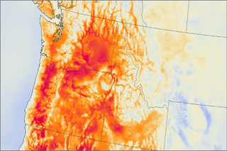 Map image for Heat wave scorches the Pacific Northwest