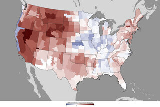 Map image for Warmer temperatures continue in September 2012