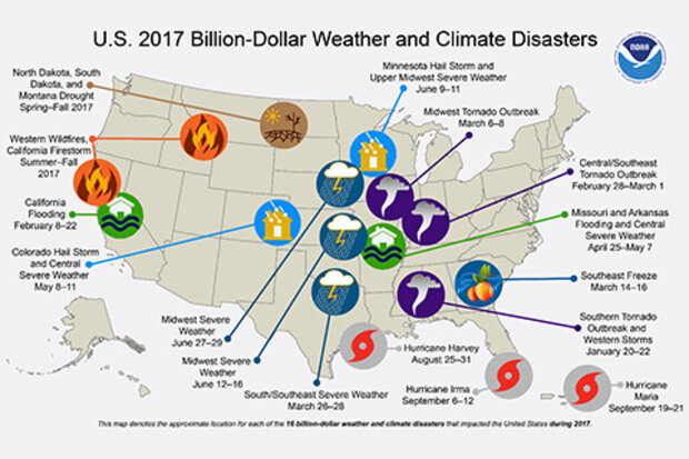 Billion-dollar-disaster map