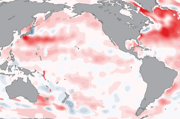 Temperature anomaly map