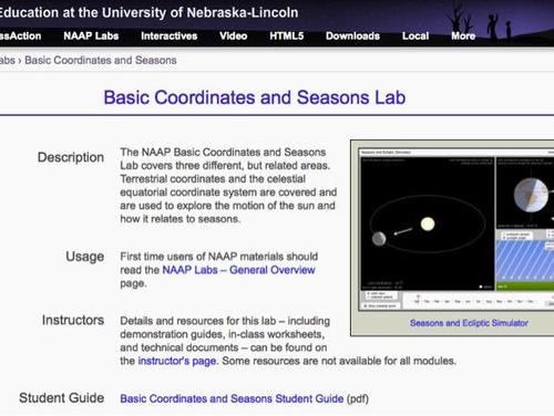 Basic Coordinates And Seasons Lab Noaa Climategov